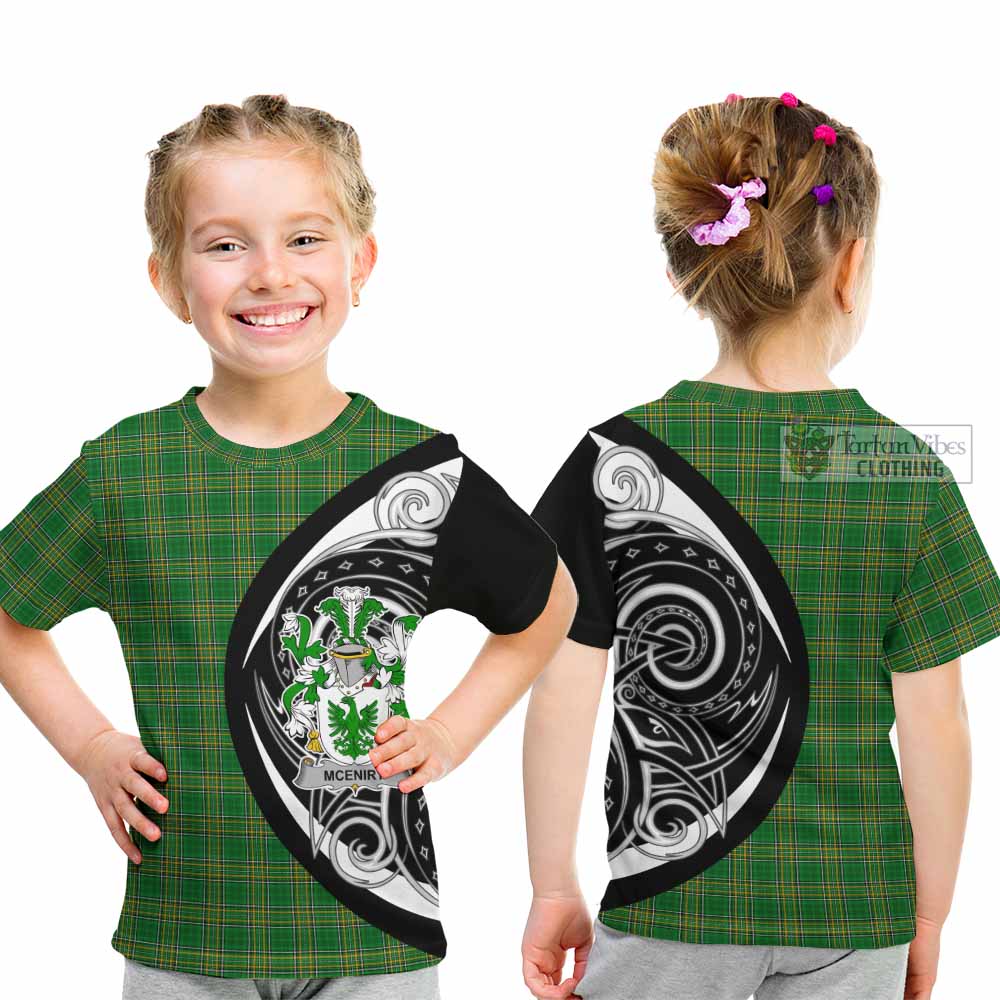 Tartan Vibes Clothing McEniry Irish Clan Kid T-Shirt Celtic Circle Style