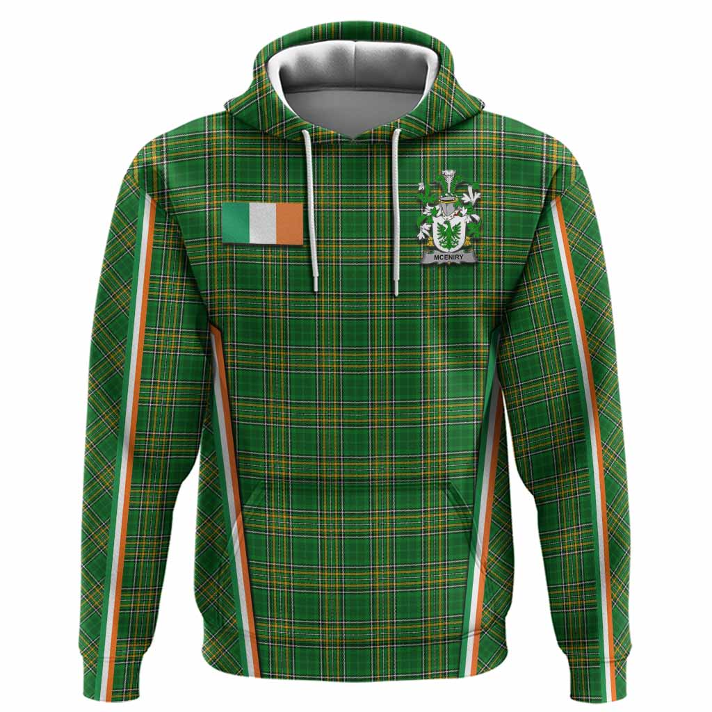 McEniry Irish Clan Coat of Arm Tartan Hoodie Flag Style