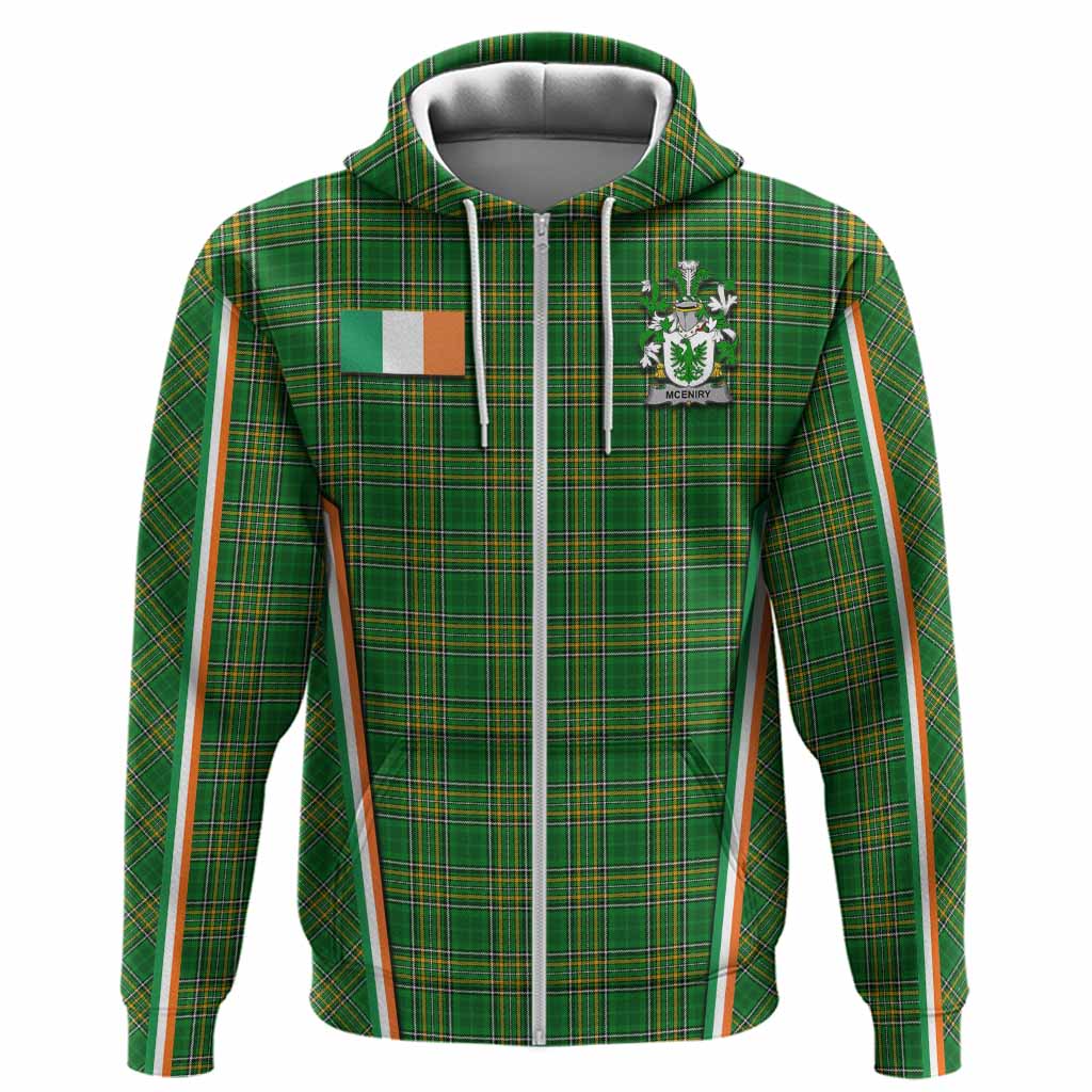 McEniry Irish Clan Coat of Arm Tartan Hoodie Flag Style