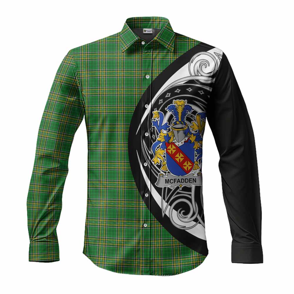 McFadden Irish Clan Long Sleeve Button Shirt Celtic Circle Style Men's Shirt S - Tartan Vibes Clothing