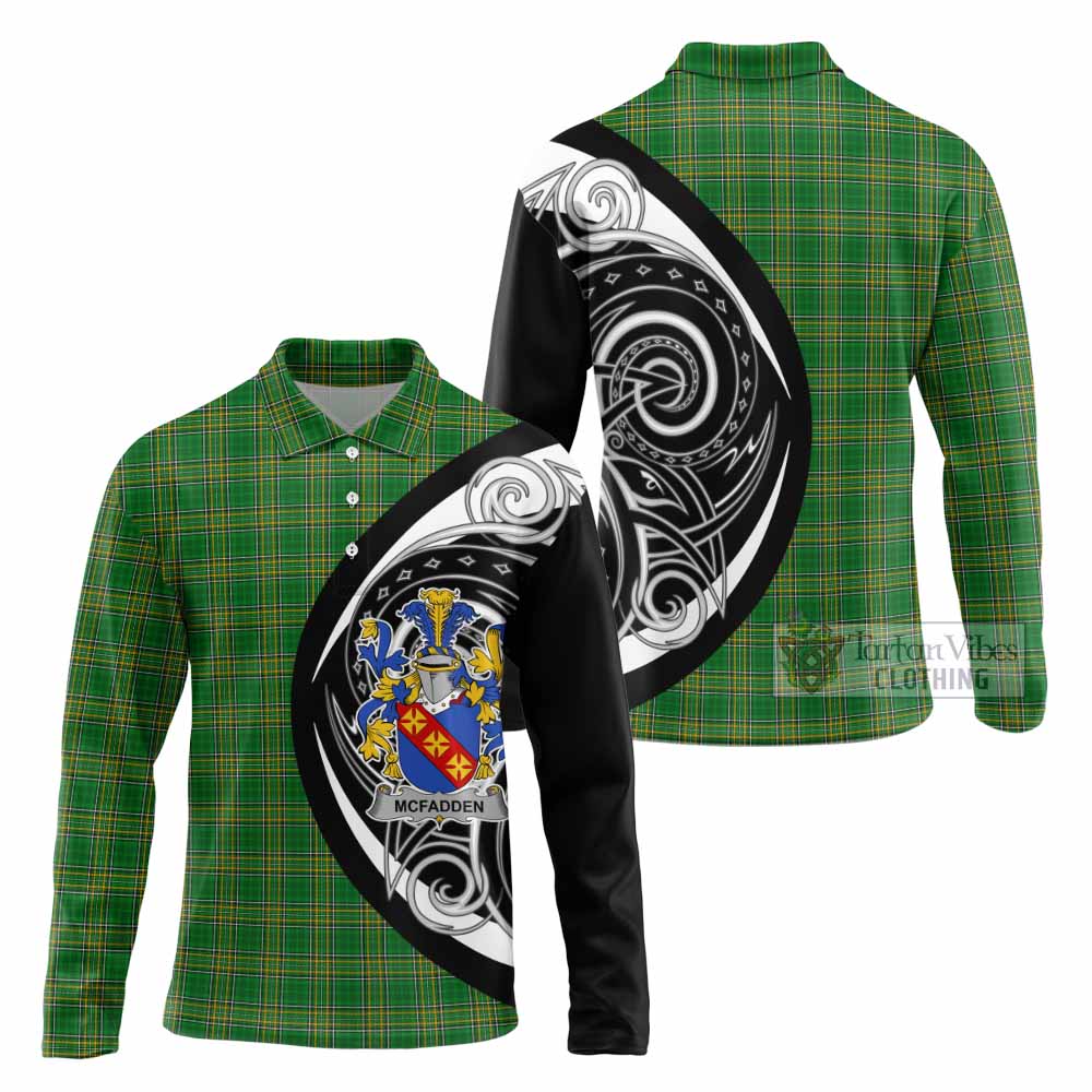McFadden Irish Clan Long Sleeve Polo Shirt Celtic Circle Style - Tartan Vibes Clothing