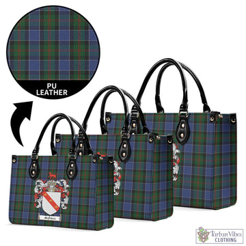 Tartan Vibes Clothing McFadzen 01 Tartan Luxury Leather Handbags with Family Crest