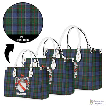 Tartan Vibes Clothing McFadzen 01 Tartan Luxury Leather Handbags with Family Crest