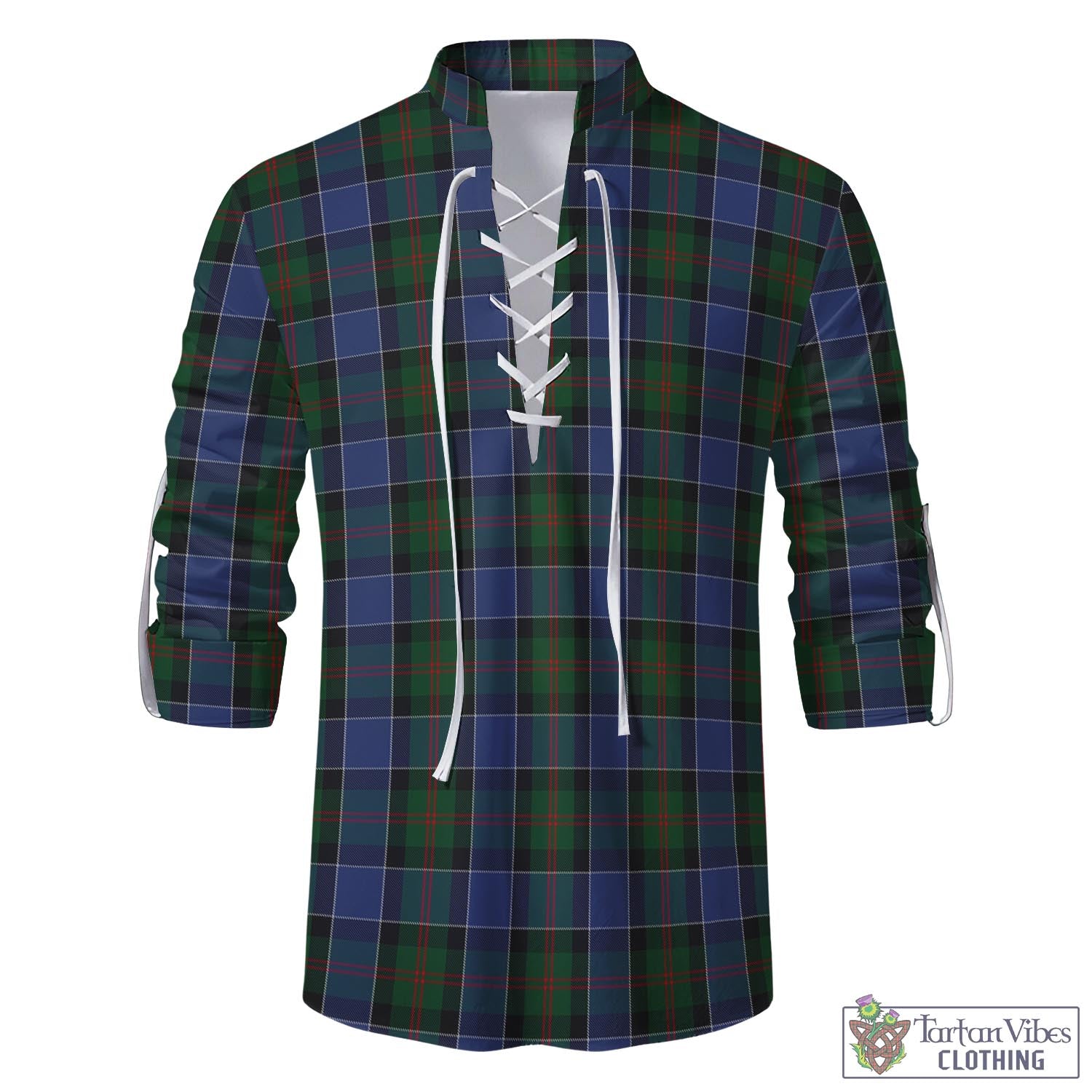 Tartan Vibes Clothing McFadzen #01 Tartan Men's Scottish Traditional Jacobite Ghillie Kilt Shirt