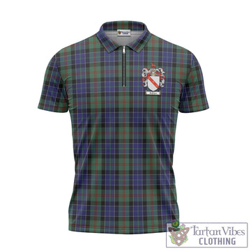 McFadzen 02 Tartan Zipper Polo Shirt with Family Crest Unisex - Tartan Vibes Clothing