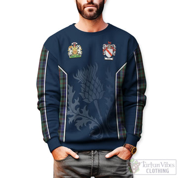 McFadzen 02 Tartan Sweatshirt with Family Crest and Scottish Thistle Vibes Sport Style