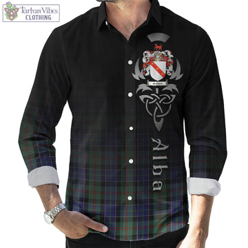 McFadzen 02 Tartan Long Sleeve Button Up Featuring Alba Gu Brath Family Crest Celtic Inspired Men's Shirt - Tartan Vibes Clothing
