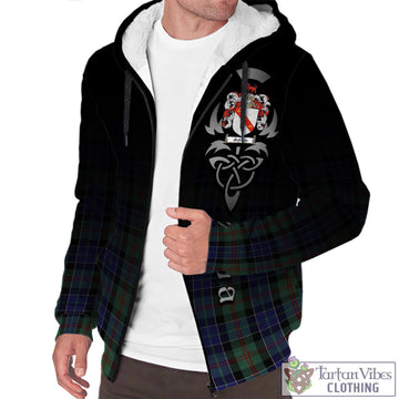 McFadzen 02 Tartan Sherpa Hoodie Featuring Alba Gu Brath Family Crest Celtic Inspired Unisex - Tartan Vibes Clothing