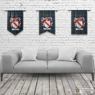 McFadzen 02 Tartan Gonfalon, Tartan Banner with Family Crest Rectangle - Tartan Vibes Clothing