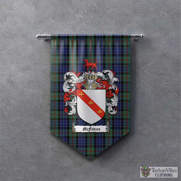McFadzen 02 Tartan Gonfalon, Tartan Banner with Family Crest - Tartan Vibes Clothing