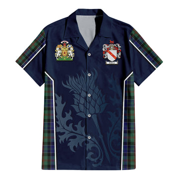 McFadzen 02 Tartan Hawaiian Shirt with Family Crest and Scottish Thistle Vibes Sport Style - Tartan Vibes Clothing