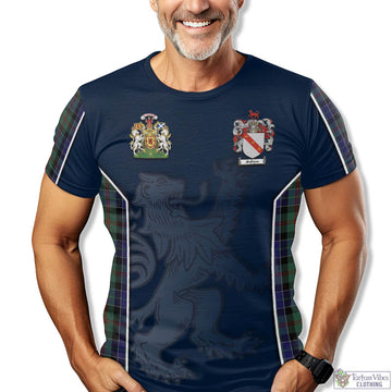 Tartan Vibes Clothing McFadzen 02 Tartan T-Shirt with Family Crest and Lion Rampant Vibes Sport Style