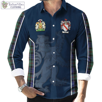 McFadzen 02 Tartan Long Sleeve Button Up Shirt with Family Crest and Lion Rampant Vibes Sport Style - Tartan Vibes Clothing