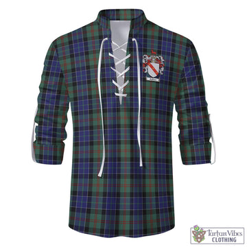 McFadzen 02 Tartan Men's Scottish Traditional Jacobite Ghillie Kilt Shirt with Family Crest - Tartan Vibes Clothing