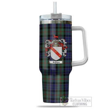 McFadzen 02 Tartan Tumbler with Handle with Family Crest - Tartan Vibes Clothing