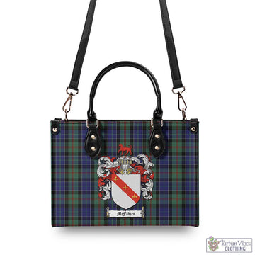 McFadzen 02 Tartan Luxury Leather Handbags with Family Crest - Tartan Vibes Clothing
