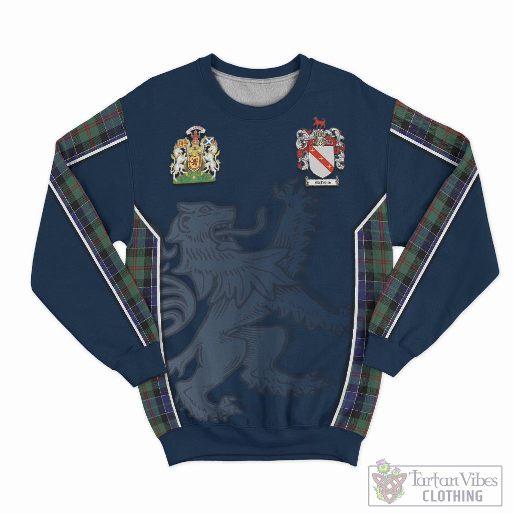 Tartan Vibes Clothing McFadzen 02 Tartan Sweater with Family Crest and Lion Rampant Vibes Sport Style