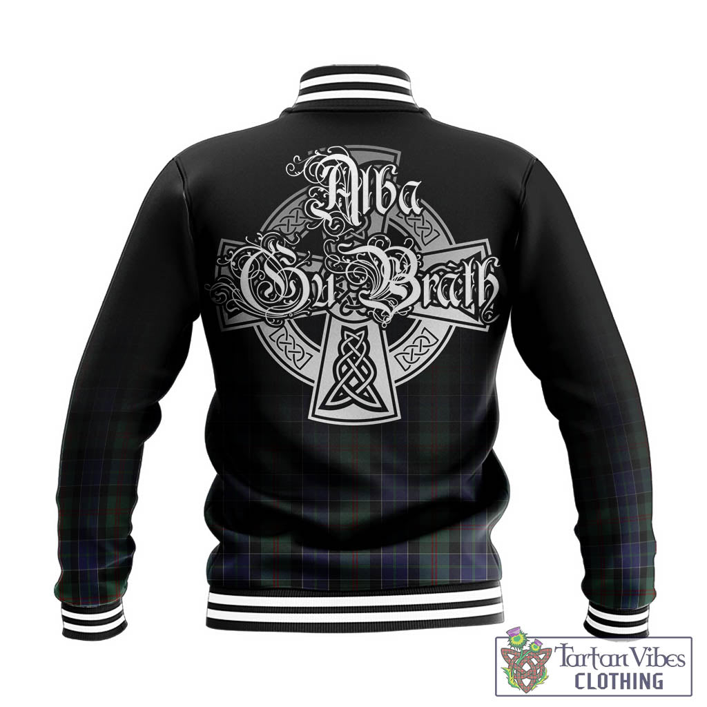 Tartan Vibes Clothing McFadzen 02 Tartan Baseball Jacket Featuring Alba Gu Brath Family Crest Celtic Inspired