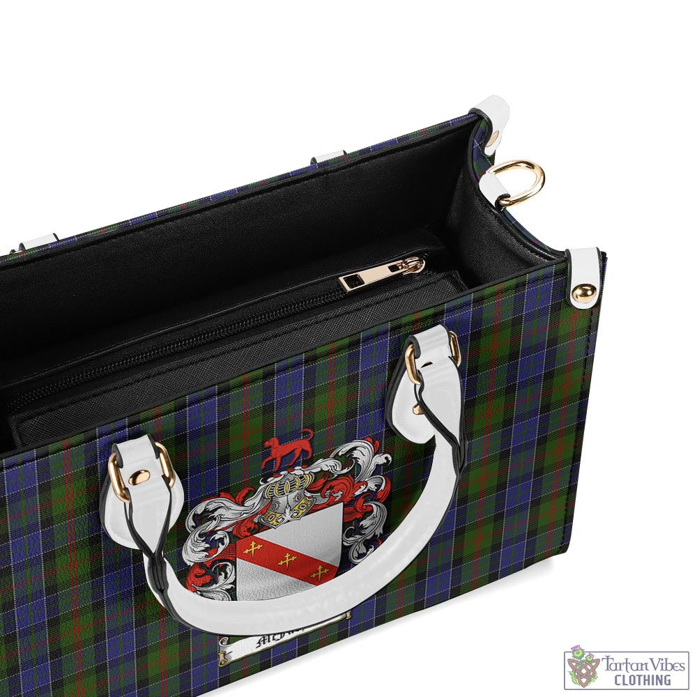 Tartan Vibes Clothing McFadzen 03 Tartan Luxury Leather Handbags with Family Crest