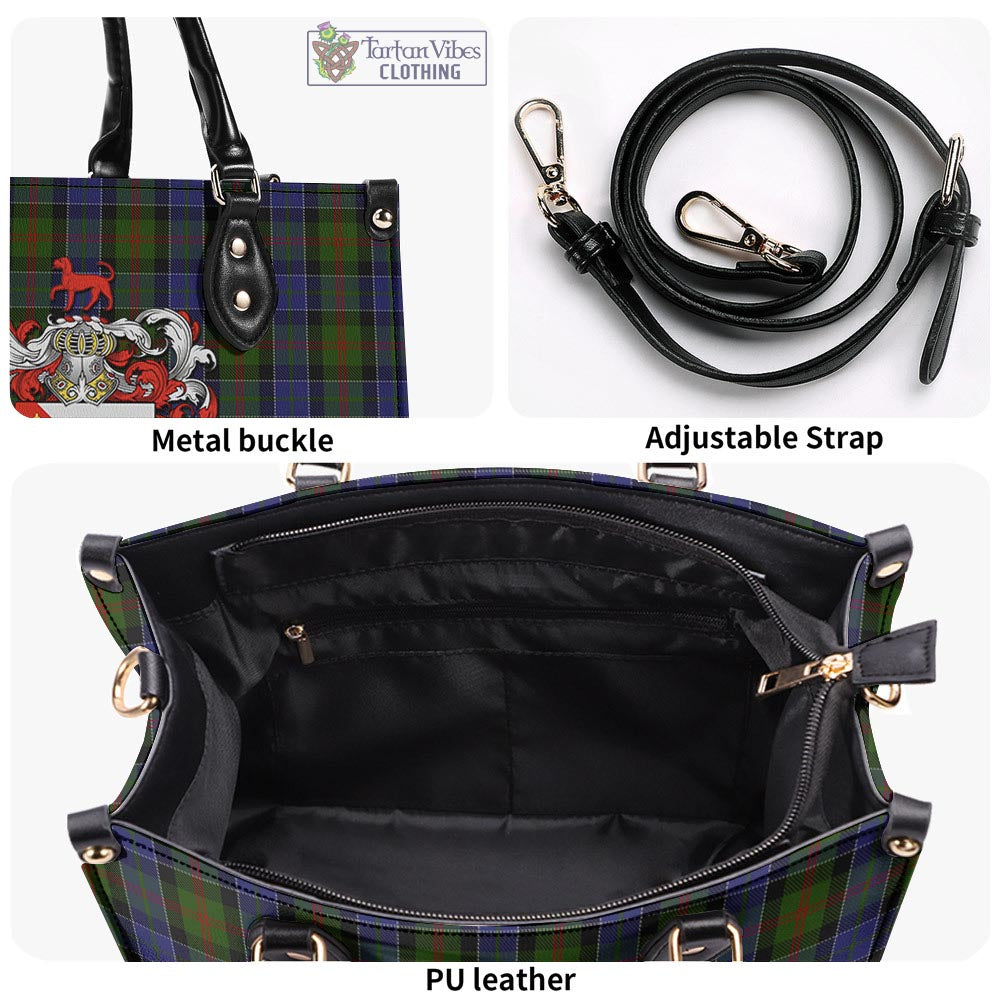 Tartan Vibes Clothing McFadzen 03 Tartan Luxury Leather Handbags with Family Crest