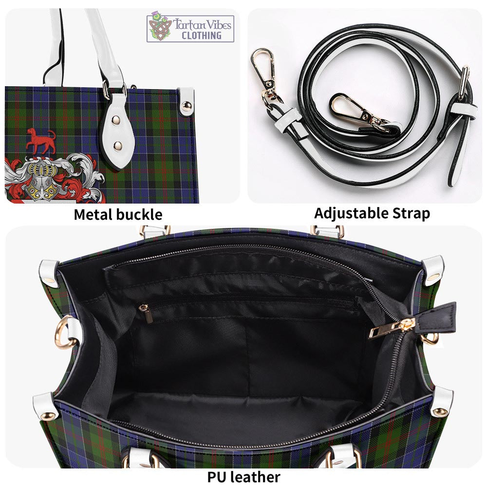 Tartan Vibes Clothing McFadzen 03 Tartan Luxury Leather Handbags with Family Crest