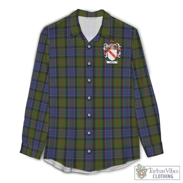 McFadzen 03 Tartan Women's Casual Shirt with Family Crest Female - Tartan Vibes Clothing