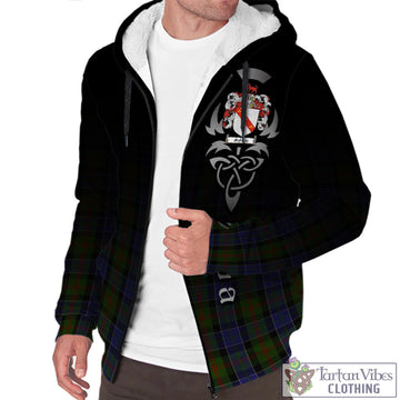 Tartan Vibes Clothing McFadzen 03 Tartan Sherpa Hoodie Featuring Alba Gu Brath Family Crest Celtic Inspired