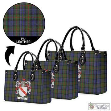 Tartan Vibes Clothing McFadzen 03 Tartan Luxury Leather Handbags with Family Crest