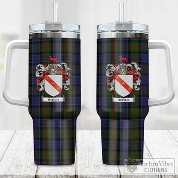 McFadzen 03 Tartan Tumbler with Handle with Family Crest One Size 40 OZ - Tartan Vibes Clothing