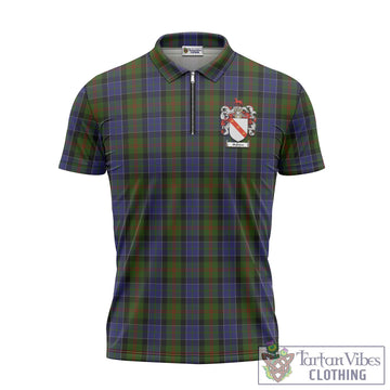 McFadzen 03 Tartan Zipper Polo Shirt with Family Crest Unisex - Tartan Vibes Clothing