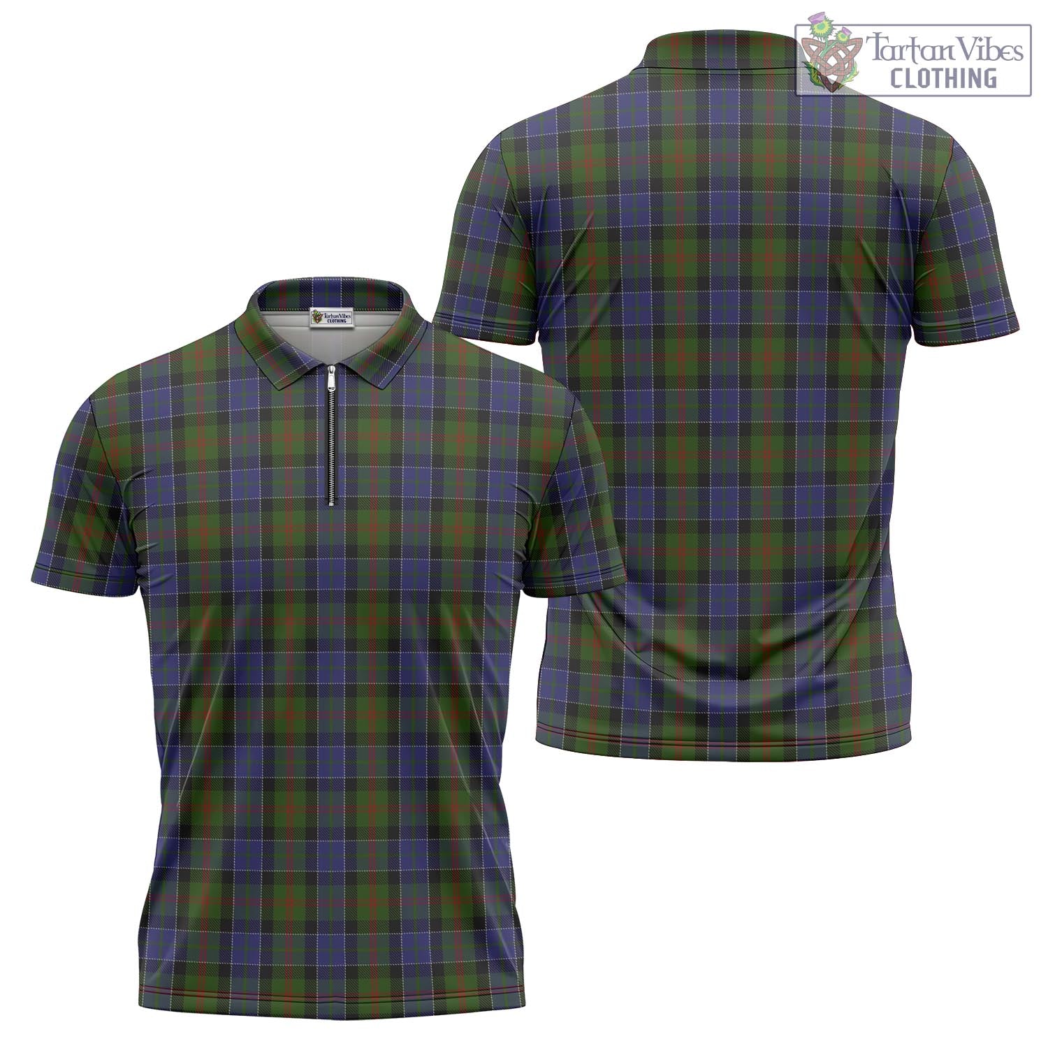 Tartan Vibes Clothing McFadzen #03 Tartan Zipper Polo Shirt