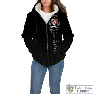 Tartan Vibes Clothing McFadzen 03 Tartan Sherpa Hoodie Featuring Alba Gu Brath Family Crest Celtic Inspired