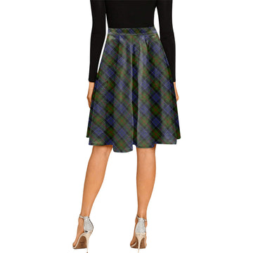 McFadzen #03 Tartan Melete Pleated Midi Skirt Cross Style