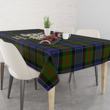 McFadzen 03 Tartan Tablecloth with Clan Crest and the Golden Sword of Courageous Legacy