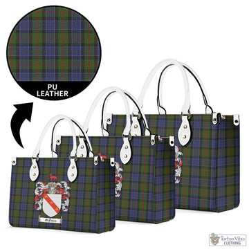 Tartan Vibes Clothing McFadzen 03 Tartan Luxury Leather Handbags with Family Crest