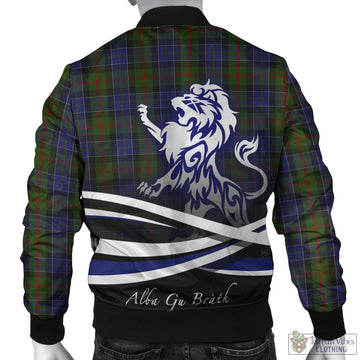 Tartan Vibes Clothing McFadzen 03 Tartan Bomber Jacket with Alba Gu Brath Regal Lion Emblem