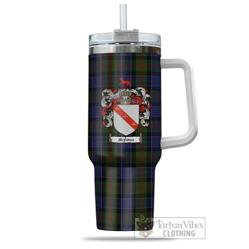 McFadzen 03 Tartan Tumbler with Handle with Family Crest - Tartan Vibes Clothing