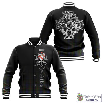 Tartan Vibes Clothing McFadzen 03 Tartan Baseball Jacket Featuring Alba Gu Brath Family Crest Celtic Inspired
