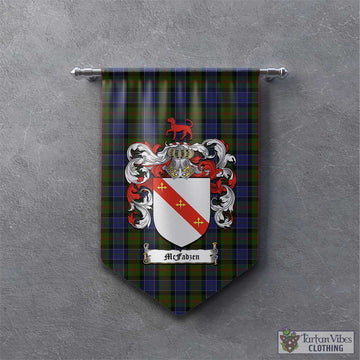 Tartan Vibes Clothing McFadzen 03 Tartan Gonfalon, Tartan Banner with Family Crest