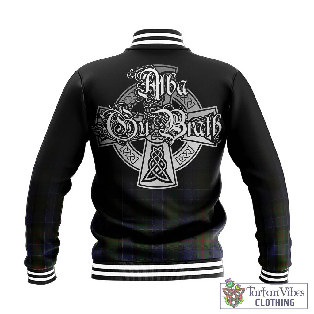 Tartan Vibes Clothing McFadzen 03 Tartan Baseball Jacket Featuring Alba Gu Brath Family Crest Celtic Inspired