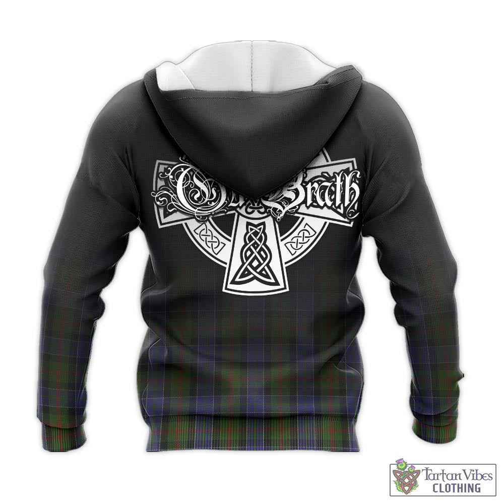 Tartan Vibes Clothing McFadzen 03 Tartan Knitted Hoodie Featuring Alba Gu Brath Family Crest Celtic Inspired