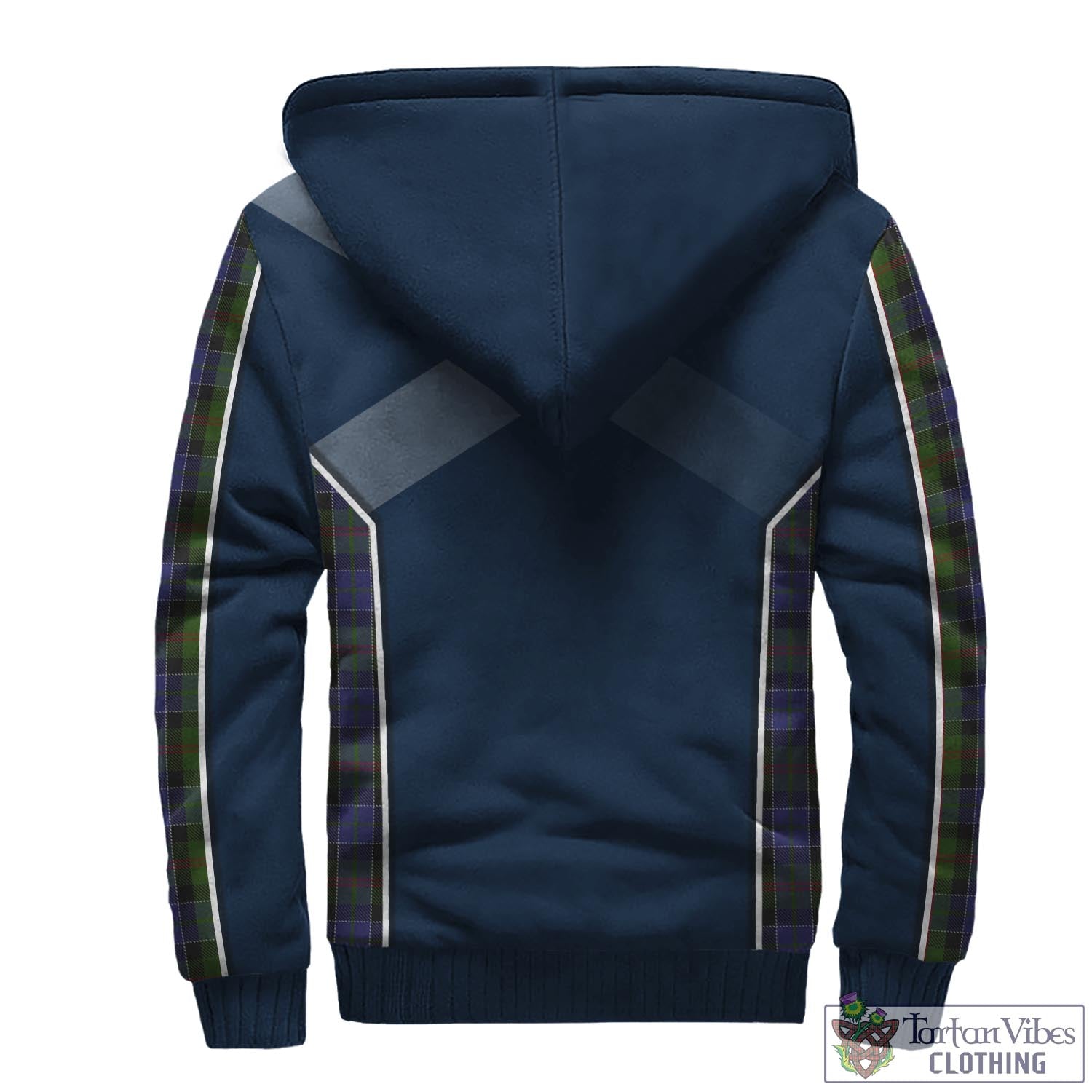 Tartan Vibes Clothing McFadzen 03 Tartan Sherpa Hoodie with Family Crest and Scottish Thistle Vibes Sport Style