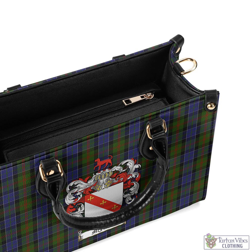 Tartan Vibes Clothing McFadzen 03 Tartan Luxury Leather Handbags with Family Crest