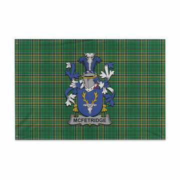 McFetridge Irish Clan Tartan House Flag with Coat of Arms