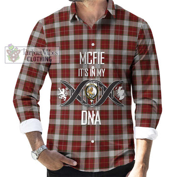McFie Dress Tartan Long Sleeve Button Shirt with Family Crest DNA In Me Style Men's Shirt S - Tartanvibesclothing Shop