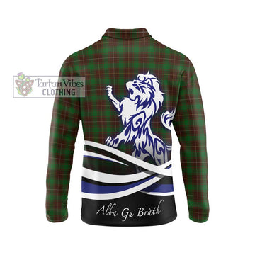 McFie Hunting Tartan Long Sleeve Polo Shirt with Alba Gu Brath Regal Lion Emblem - Tartanvibesclothing Shop