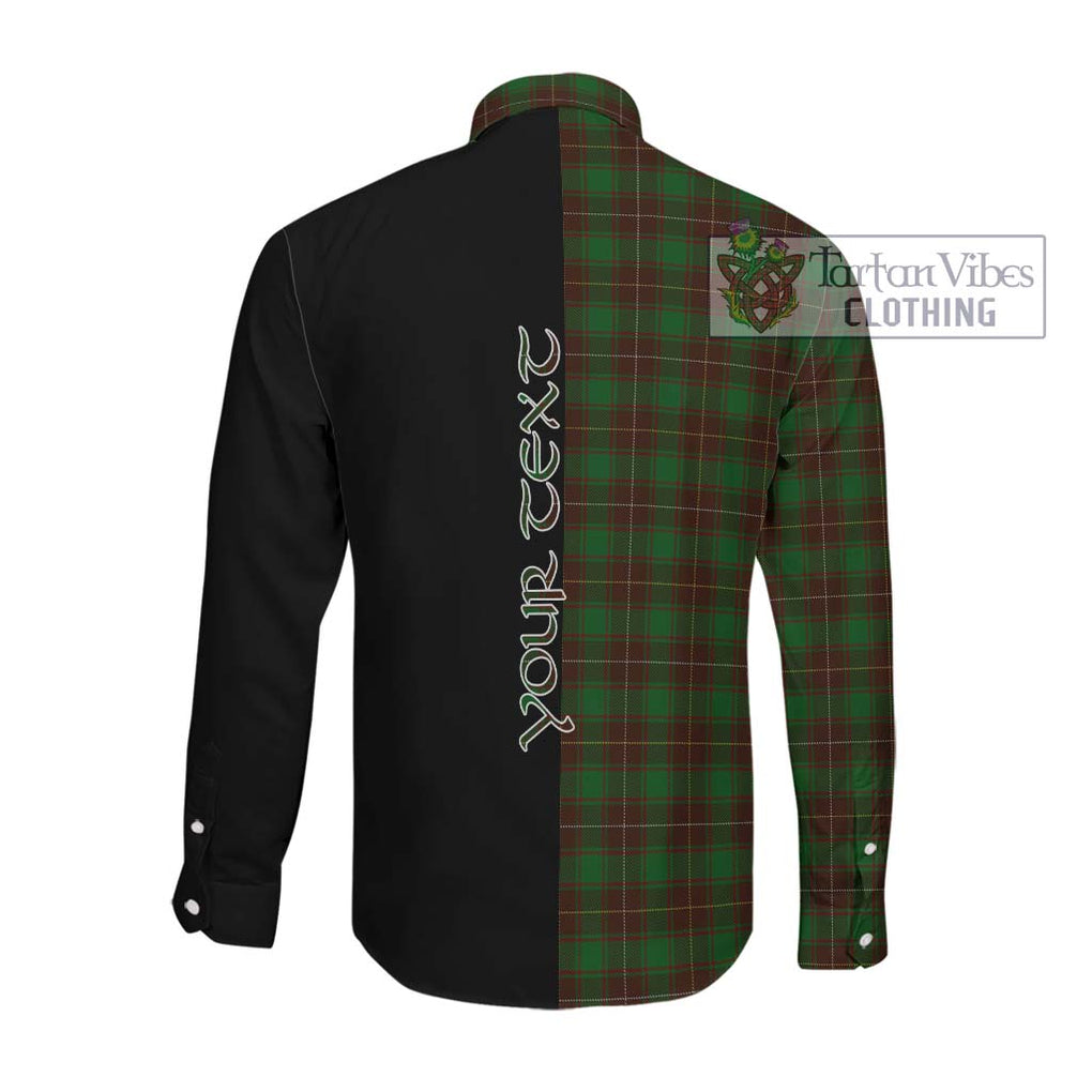 McFie Hunting Tartan Long Sleeve Button Shirt with Family Crest and Half Of Me Style Men's Shirt - Tartanvibesclothing Shop