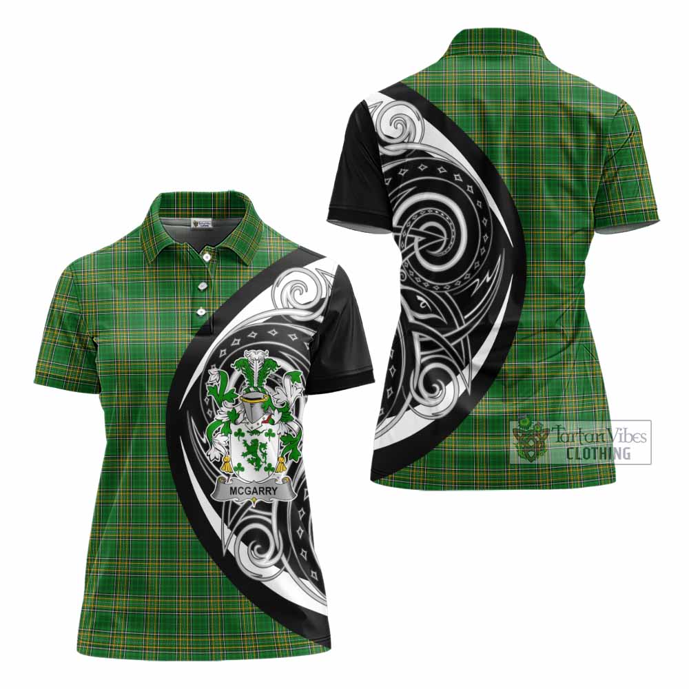 McGarry Irish Clan Women's Polo Shirt Celtic Circle Style - Tartan Vibes Clothing