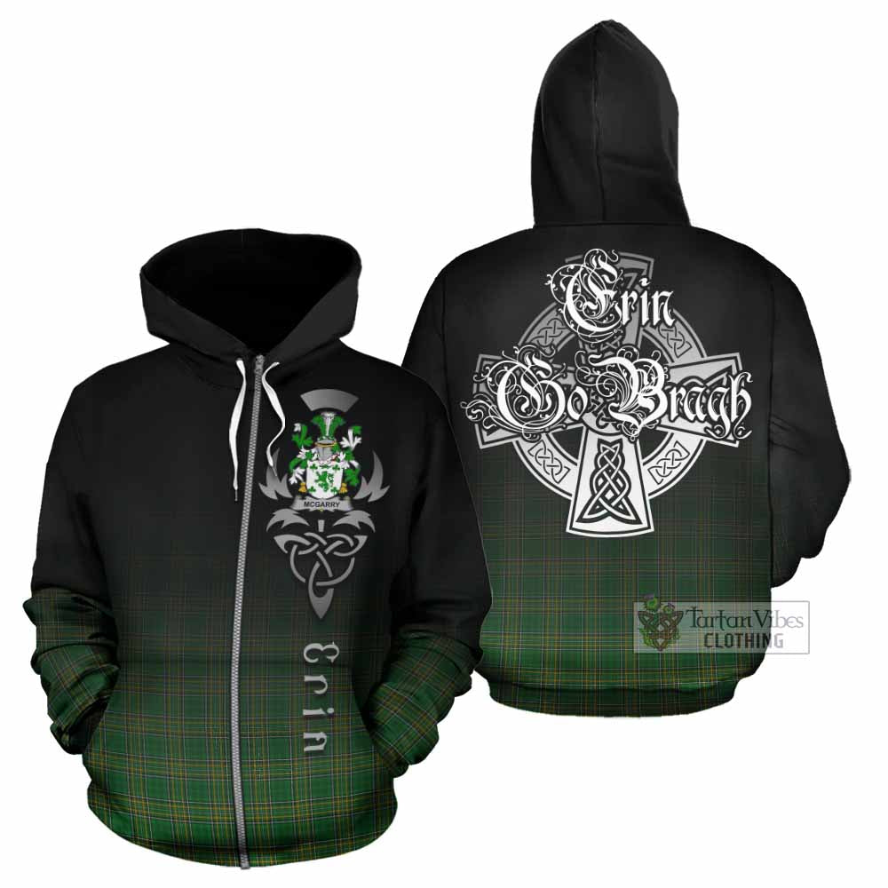 Tartan Vibes Clothing McGarry Irish Clan Hoodie with Coat of Arms Erin Go Bragh Celtic Inspired