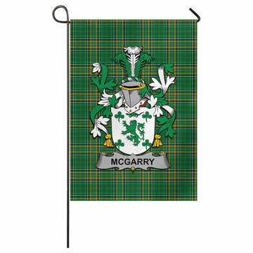 McGarry Irish Clan Tartan Garden Flag with Coat of Arms